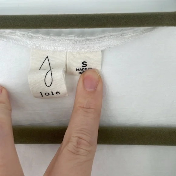 Joie, White, eyelet top.  Size S. - Picture 2 of 4